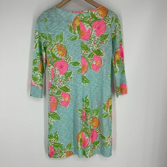 Lilly Pulitzer Marlowe Dress Size XXS Blue Pink 3/4 Sleeve Boho Floral Print - Picture 5 of 8